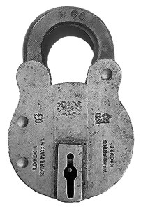 An old brass padlock
