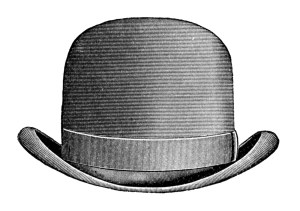A bowler-style hat